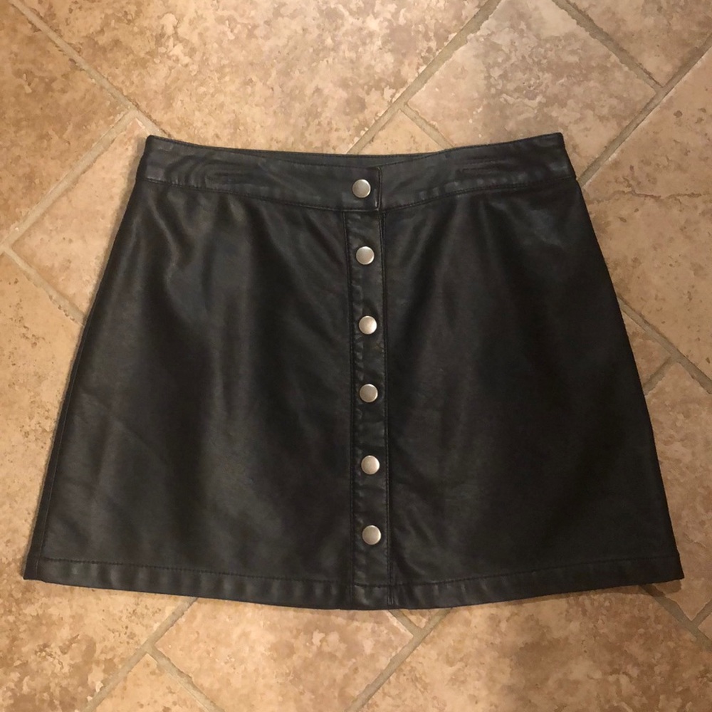 Faux Leather Skirt